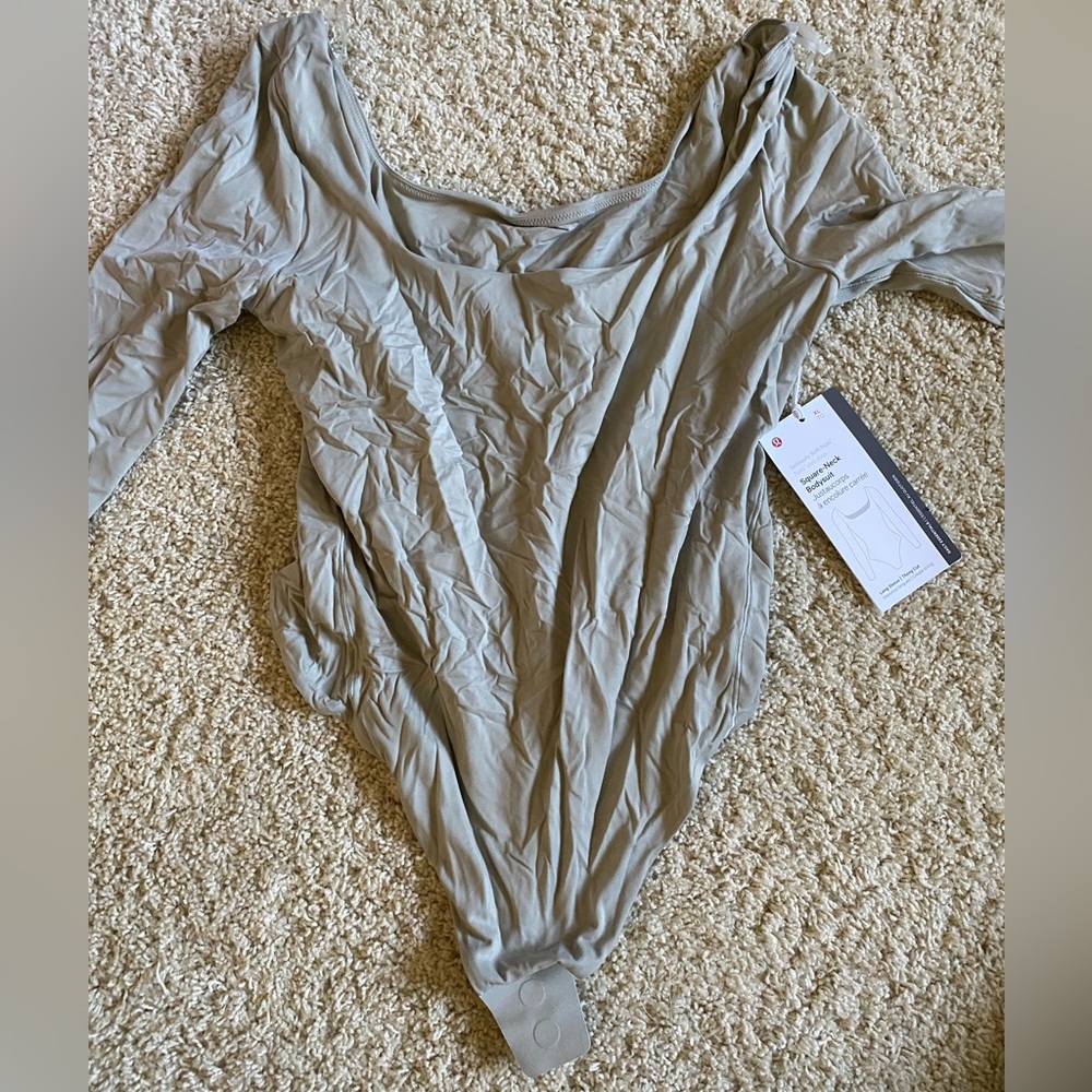 NWT Lululemon Wundermost Ultra-Soft Nulu Square-Neck Long-Sleeve Bodysuit